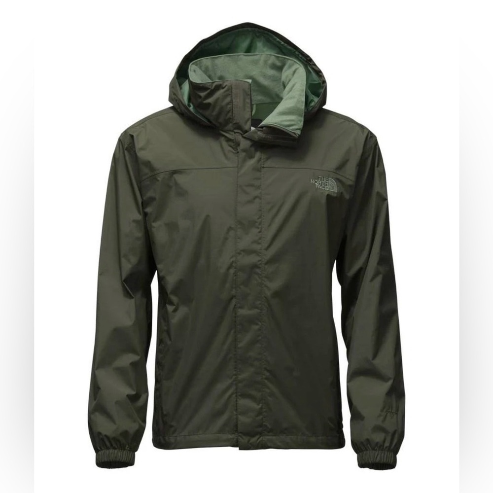 NWT The North Face Resolve Men's Spruce Green Raincoat , Resolve Sz M